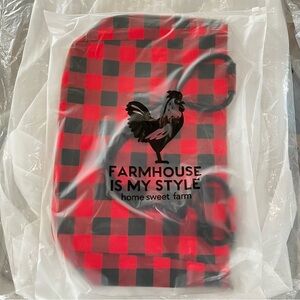 NWT Farmhouse is my style red checkered bag